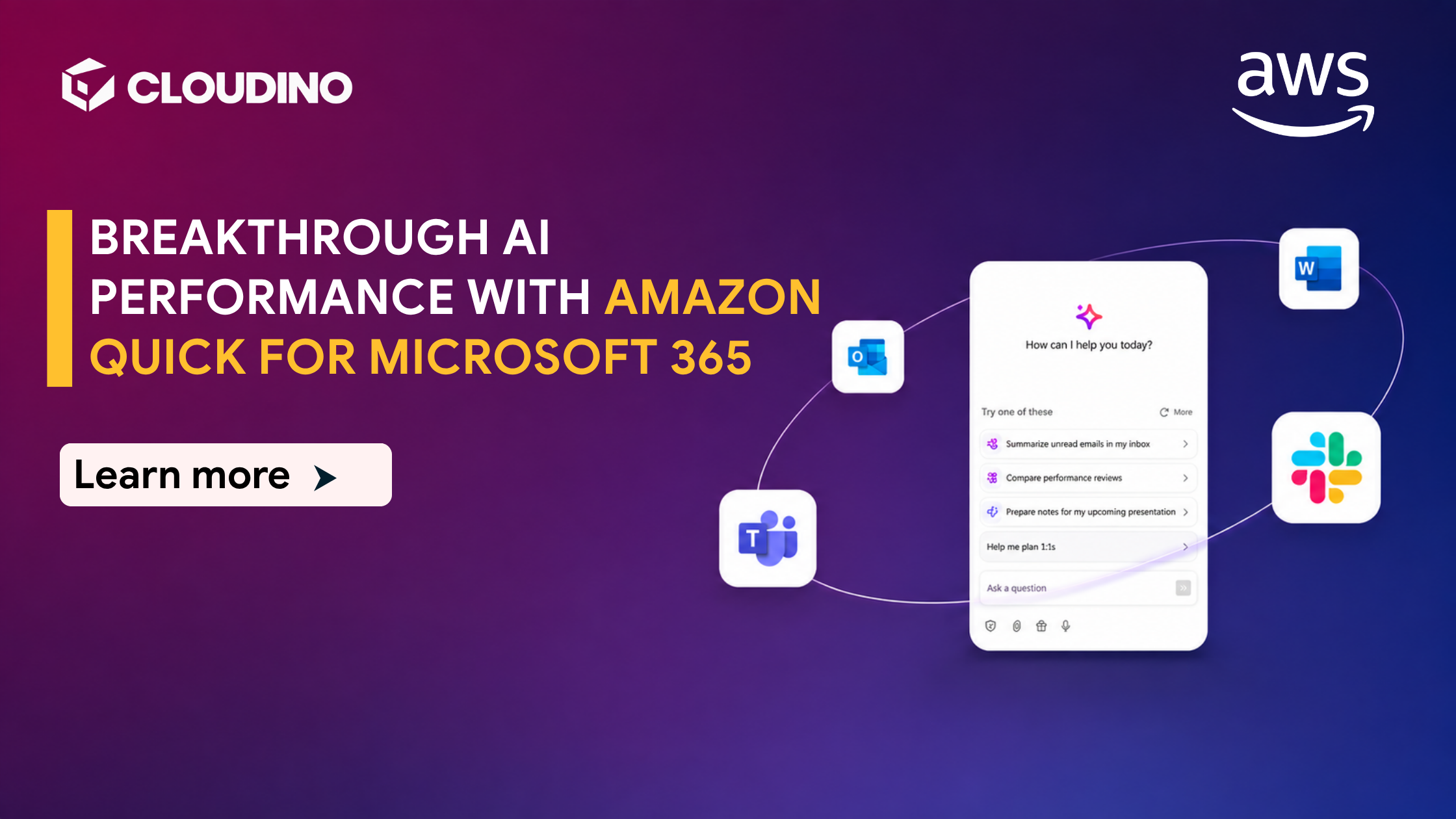 Breakthrough AI Performance with Amazon Quick for Microsoft 365